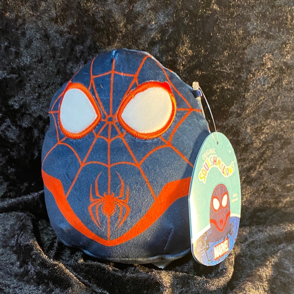 Marvel Miles Morales Blue and Red Plush Squishmallow Style Stuffed Toy